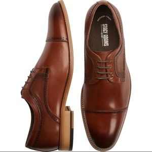 Stacy Adams Dickinson Tan Cap-Toe Oxfords